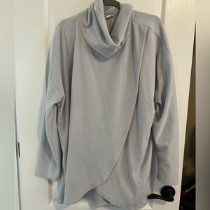 flowy fleece turtleneck